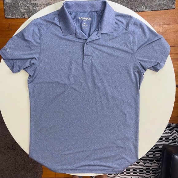 Bonobos The Performance Golf Polo Blue Size Medium Slim Fit